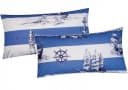 Heubergshop Kissenbezug 2er Set 40x80cm Maritim Anker Schiff Leuchtturm Bild 2