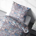 Heubergshop Bettwäsche Seersucker 2-teilig Blau Grau Herzen Landhaus Bild 1