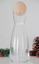 Heubergshop Wasserkaraffe 1L mit Zirbenkugel Glas Zirbenholz Bild 3