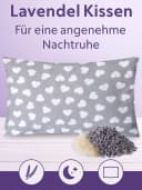 Heubergshop Lavendelkissen 30x20cm mit Schafschurwolle Bild 1