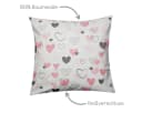 Heubergshop Kissenbezug 40x40cm Rosa Herzen Love Liebe Baumwolle Bild 1