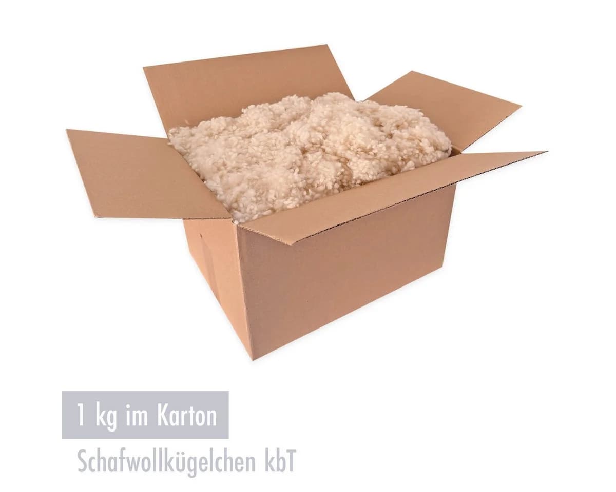 Heubergshop Kissenfüllung 1000 Gramm Schafwollkügelchen kbT - Bild 3
