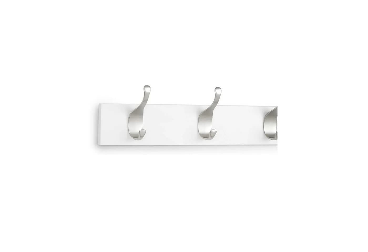 NAIPO Garderobenleiste Alsterwell 57 cm 5-Haken Wandgarderobe Weiß - Bild 5