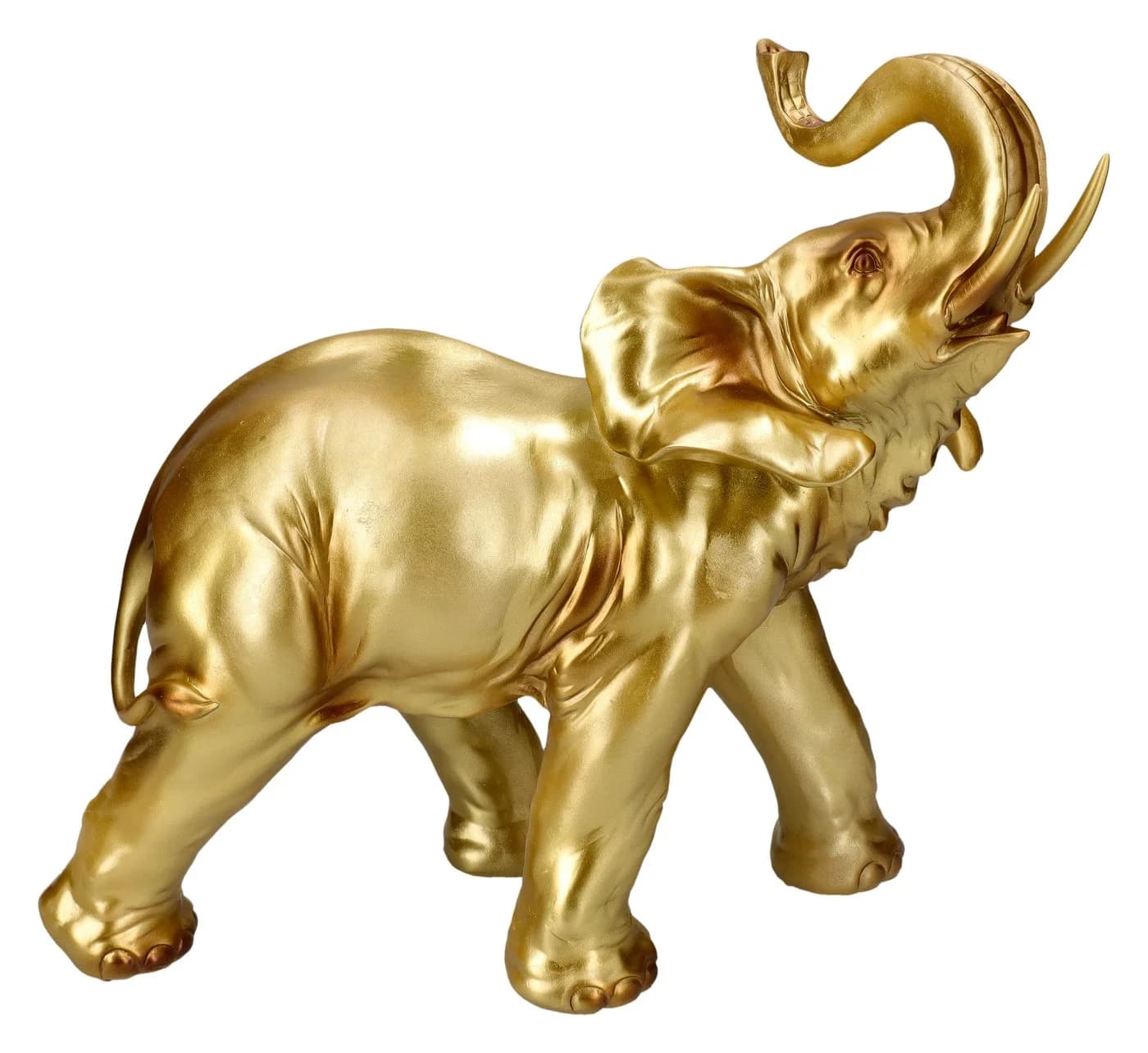 Figuren Shop GmbH Goldener Elefantenbulle - Tierfigur Deko - Bild 2