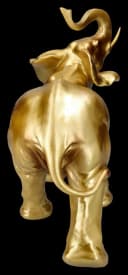 Figuren Shop GmbH Goldener Elefantenbulle - Tierfigur Deko Bild 5
