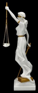 Figuren Shop GmbH Justitia Figur Weiß-Gold Kunststein Bild 4