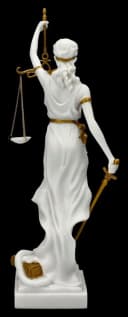 Figuren Shop GmbH Justitia Figur Weiß-Gold Kunststein Bild 5