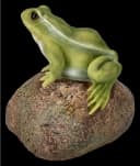 Figuren Shop GmbH Gartenfigur Frosch auf Stein Deko Bild 5