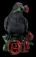 Figuren Shop GmbH Rabenfigur Rose of the Raven Dekofigur Vogelfigur Rosen Deko Bild 3