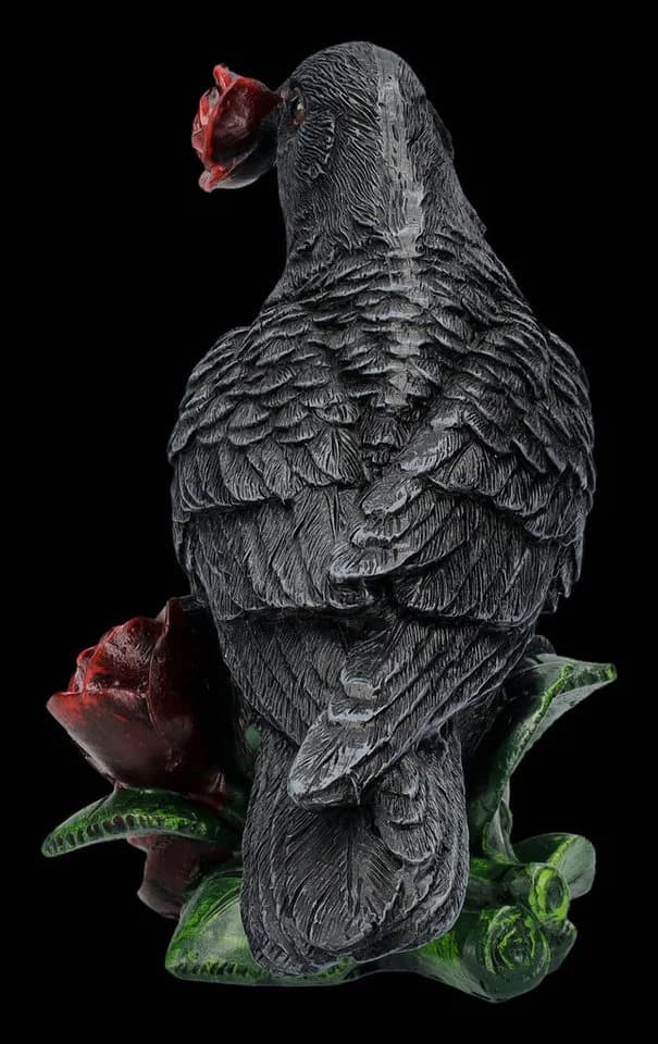 Figuren Shop GmbH Rabenfigur Rose of the Raven Dekofigur Vogelfigur Rosen Deko - Bild 5