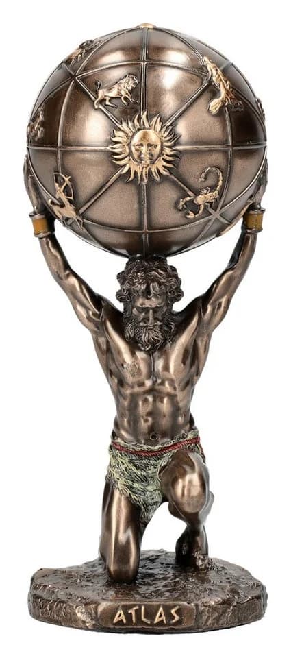 Dekofigur Atlas mit Globus Veronese Mythologie - Bild 2
