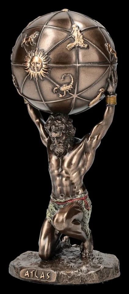 Dekofigur Atlas mit Globus Veronese Mythologie - Bild 3