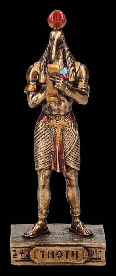 Thoth Figur Ägyptischer Gott Miniatur Bronziert