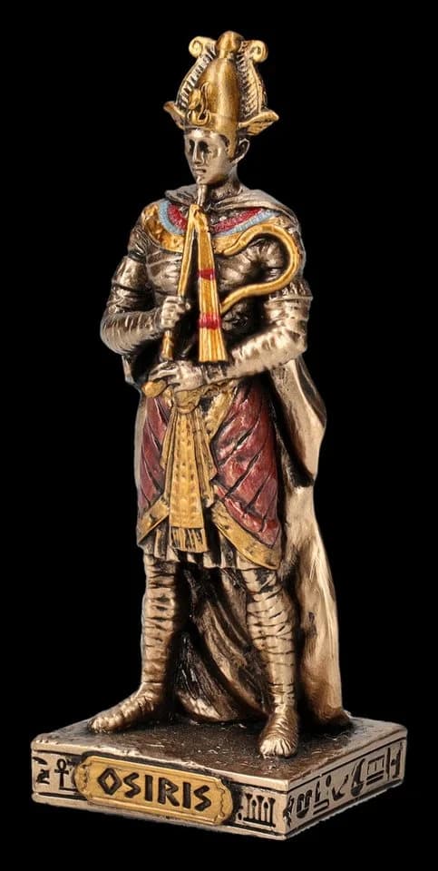 Figuren Shop GmbH Ägyptische Osiris Figur Bronze Kunststein - Bild 3