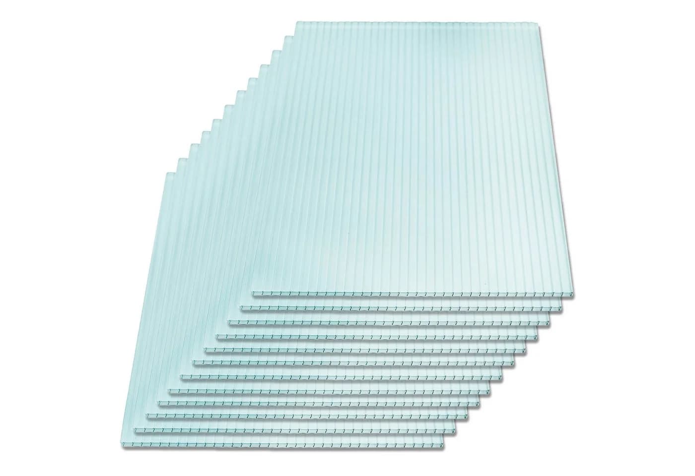 LP projekt Gewächshausplatten 6mm Polycarbonat Hohlkammer 12er Set