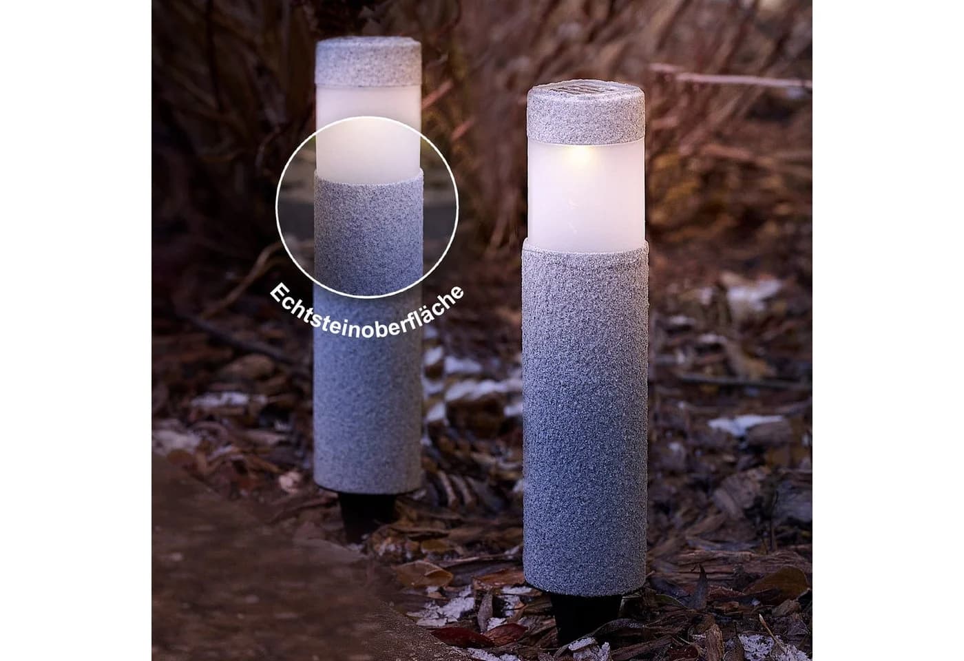EAXUS onyX Solarlichter LED Gartenleuchte 2er-Set Wetterfest - Bild 3