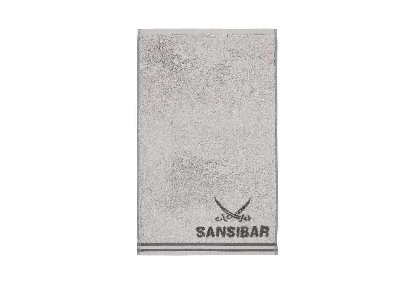 Sansibar Sylt Handtuch Set 4-tlg. Doubleface Frottier Silber/Anthrazit
