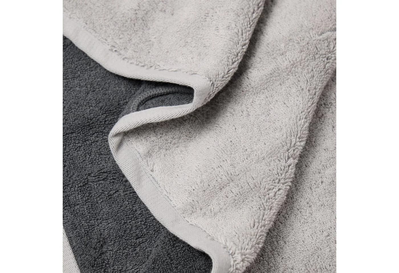 Sansibar Sylt Handtuch Set 4-tlg. Doubleface Frottier Silber/Anthrazit - Bild 5