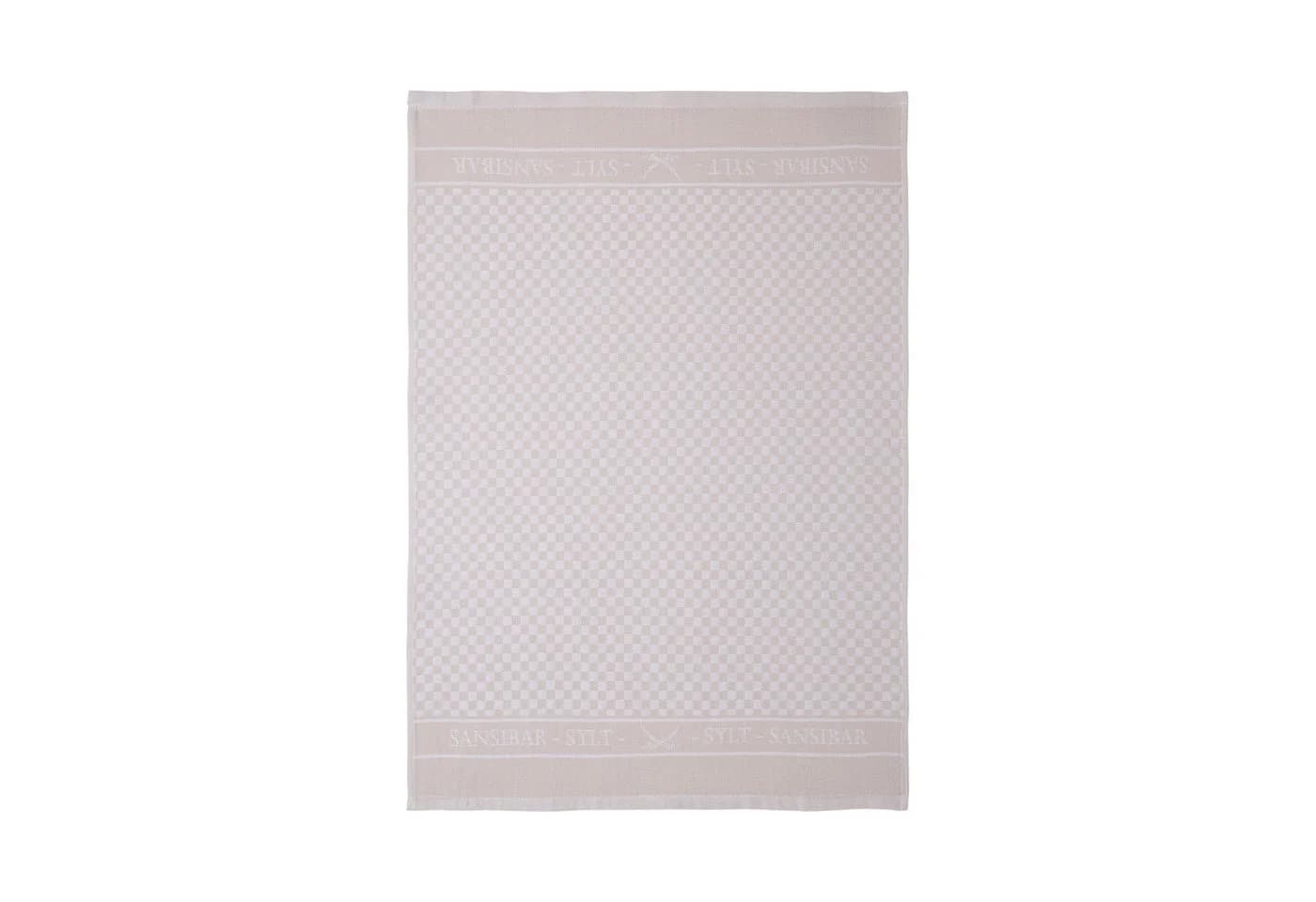 Sansibar Sylt Geschirrtuch-Set 3-tlg. 100% Baumwolle Jacquard beige/silber