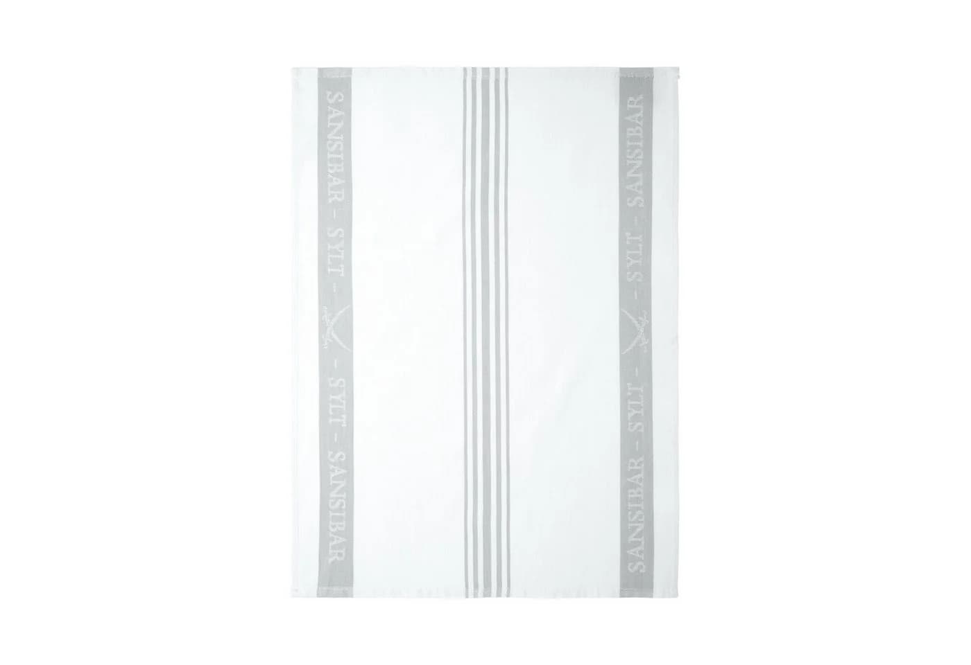 Sansibar Sylt Geschirrtuch-Set 3-tlg. 100% Baumwolle Jacquard beige/silber - Bild 4