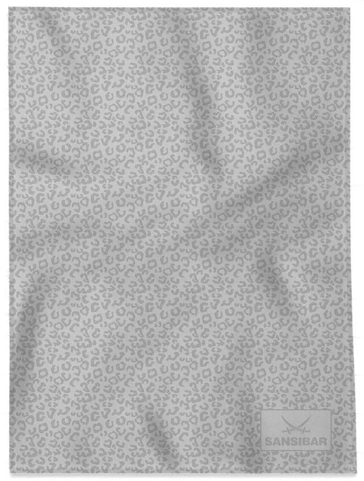 Sansibar Sylt Kuscheldecke Grau Leo-Design Fleece - Bild 4