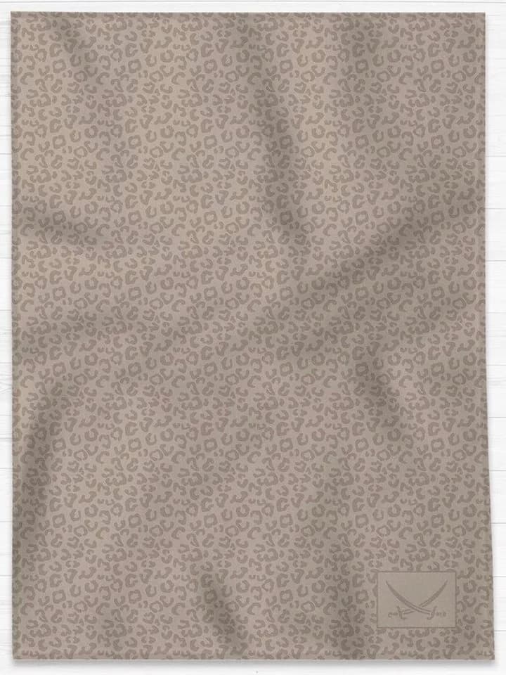 Sansibar Sylt Kuscheldecke Leo-Design Beige/Grau Fleece - Bild 4
