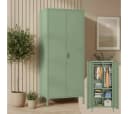 skølm Kleiderschrank Ituri Metall Mintgrün 6 Fächer 2 Kleiderstangen Bild 2