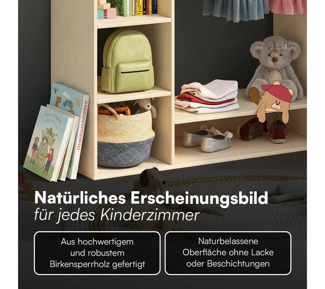 Bellabino Kleiderständer Tea für Kinder aus Birkenholz - Bild 5