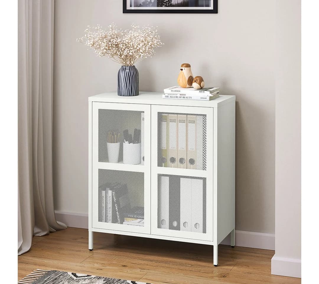 skølm Kommode Zephyr Weiß Metall mit Push-to-Open-Türen - Bild 2