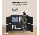 skølm Kommode Atriona Metall 2 Fächer 4 Türen Schwarz Bild 5