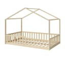 Bellabino Hausbett Bia mit Lattenrost Natur Bodenbett Bild 1