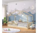 Bellabino Hausbett Bia mit Lattenrost Natur Bodenbett Bild 2