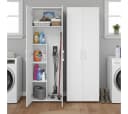 Bellamio Mehrzweckschrank-Set Apol Weiß 2er-Set mit Staubsaugerfach Bild 1