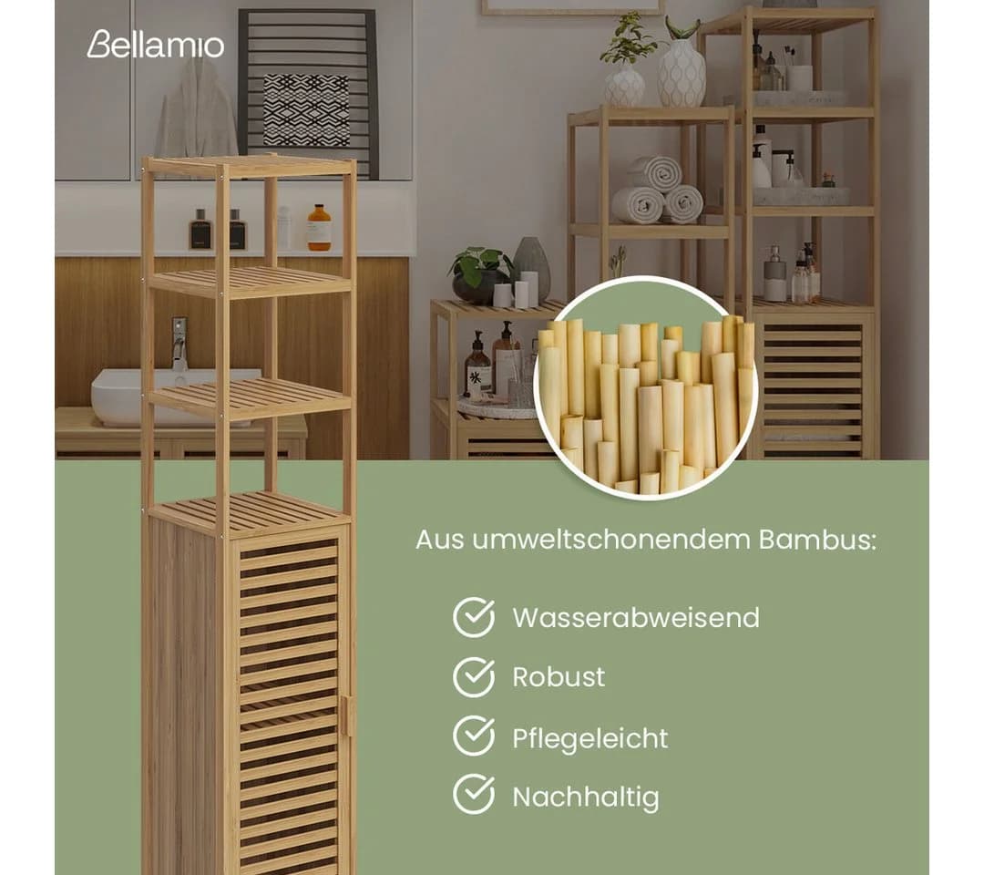 Bellamio Badmöbel-Set Newa Bambus Lackiert 2er-Set - Bild 3