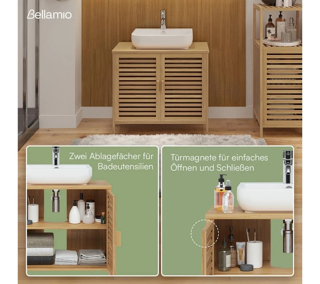 Bellamio Badmöbel-Set Newa Bambus Lackiert 2er-Set - Bild 4