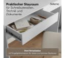 Bellamio Schreibtisch Toce Weiß mit 2 Schubladen Bild 4