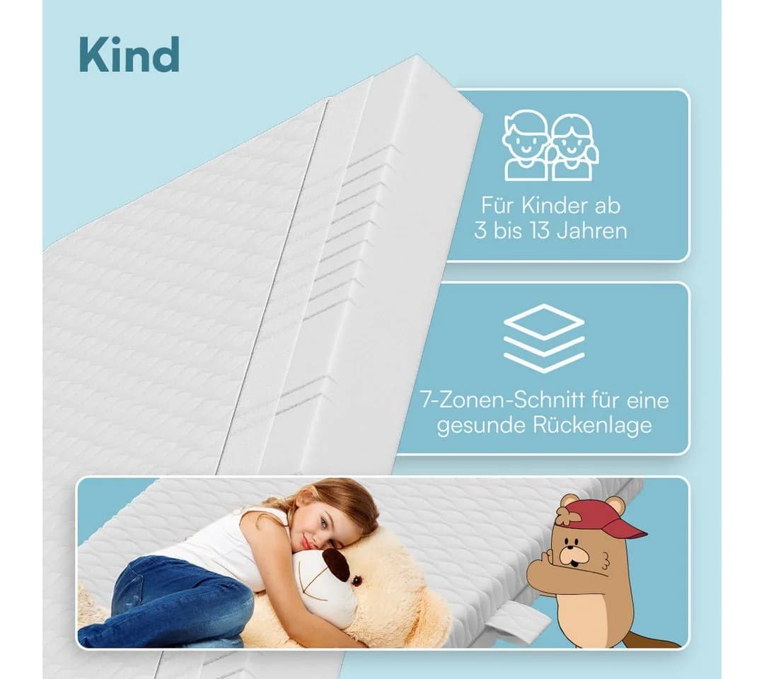 Bellabino Kindermatratze Twist Wendbar 7-Zonen Kaltschaum - Bild 5