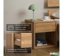 skølm Nachtschrank Floki Eiche Massivholz mit Schublade Bild 4