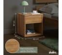 skølm Nachtschrank Floki Eiche Massivholz mit Schublade Bild 5