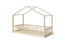 Bellabino Hausbett Bia mit Matratze und Lattenrost - Massivholz Kiefer Natur Bild 1