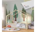 Bellabino Hausbett Bia mit Matratze und Lattenrost - Massivholz Kiefer Natur Bild 2