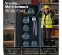 STEELSØN Garderobenschrank Regulus Anthrazit Stahl mit Schloss Bild 3