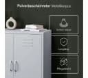 skølm Kommode Atria Metall Hellgrau 3 Fächer höhenverstellbare Böden Bild 4