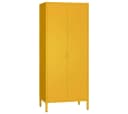 skølm Kleiderschrank Ituri Metall Senfgelb 6 Fächer 2 Kleiderstangen Bild 1