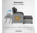 STEELSØN Caelum Gartenlounge-Set Polyrattan Sofa-Bett Bild 5
