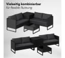 STEELSØN Gartenlounge-Set Alniyat 4-tlg. Schwarz Anthrazit Polyrattan Bild 4