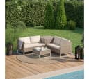 STEELSØN Gartenlounge-Set Alniyat Beige Polyrattan mit Kissen Bild 1
