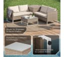 STEELSØN Gartenlounge-Set Alniyat Beige Polyrattan mit Kissen Bild 5
