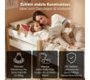 Bellabino Hochbett Aspy mit Rausfallschutz 90x200 cm Natur/Weiß Bild 1