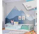 Bellabino Kinderbett Vere Weiß mit Matratze und Rausfallschutz Bild 2